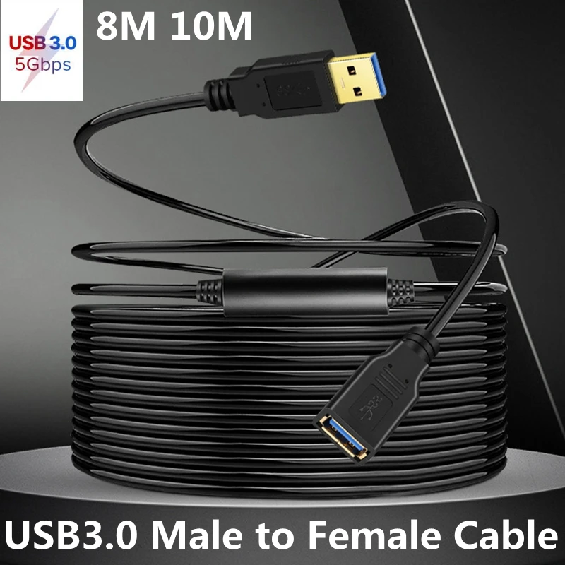 5Gbps 10m 8m USB 3.0 Vyrų ir Moterų Pratęsimo GL3523 Kartotuvas pratęsti, USB laidas, laidas su IC Nešiojamas PC & Kietajame Diske