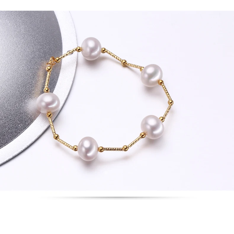 Mados Žavesio Apyrankę Natūralių Gėlavandenių baltųjų Perlų Apyrankė Perlų Papuošalai Moterims vestuvių dovana