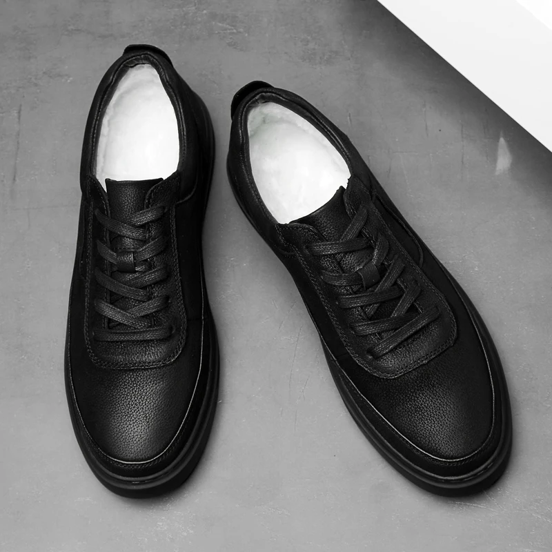 2019 m. rudens-žiemos mados vyriški batai atsitiktinis natūralios odos vyriška butai sportbačiai juodos arba baltos spalvos batų vyras platforma batai vyrams