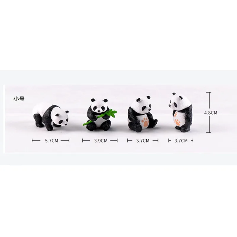4 Pc/Set White Black Moss Micro Kraštovaizdžio Terariumai, Statulėlės, Apdailos Dervos Juokinga Panda Kūdikiams Ornamentu Pasakų Sodas Miniatiūriniai