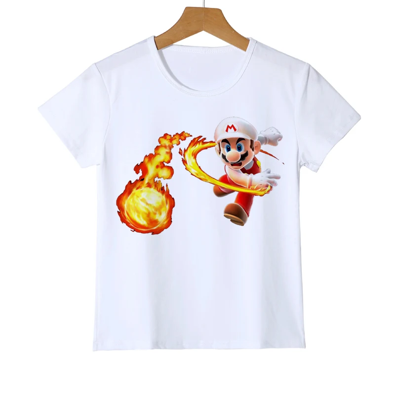 Berniukas, Mergaitė Kūdikių Animaciją Super mario Jaunimo T-Shirt Mados Anime Mario Dizainas, Spausdinami Vaikas Marškinėliai Hipster Kietas Viršūnes Tee Z37-8