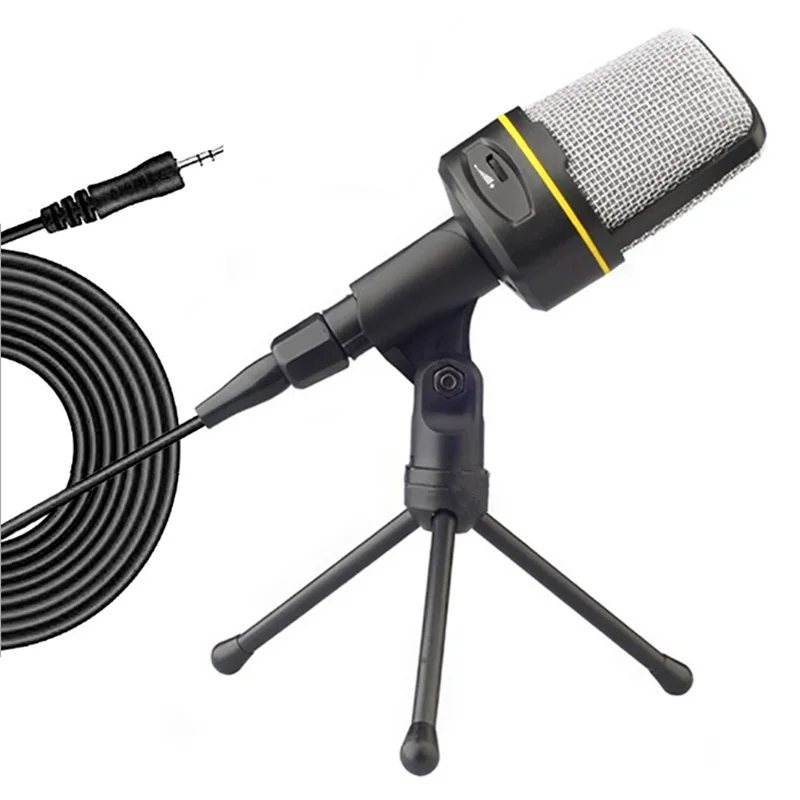 Kondensatoriaus mikrofonas Garso įrašų Studijoje Su Trikoju 3.5 mm Kištukas Radijo Braodcasting Dainavimo Įrašymo KTV Karaoke Kompiuteris