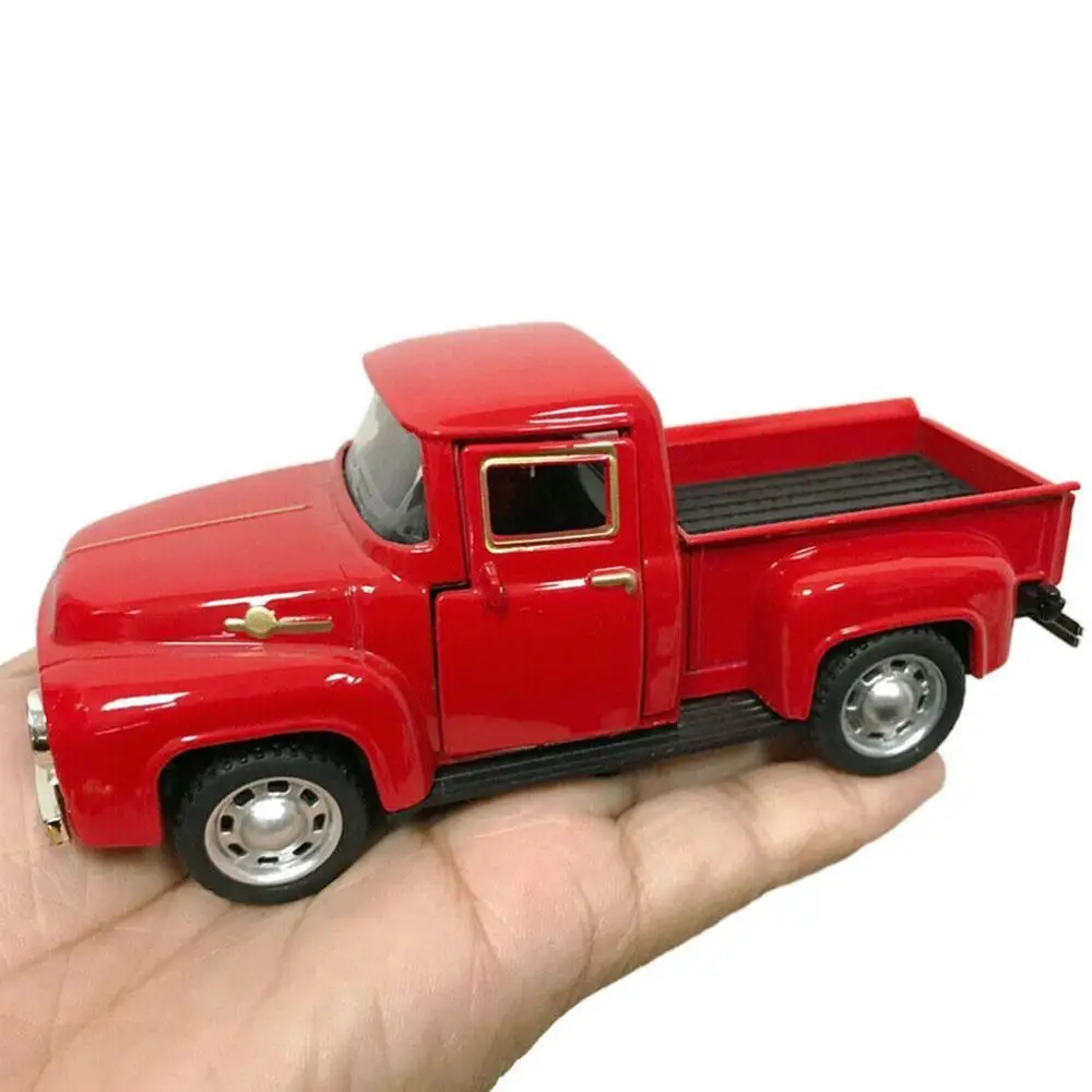 Klasikinis, Kaimiškas Derliaus Metalo Pikapas Raudona Namų Biuro Dekoras Vaikų dovanos, dekoracijos raudona metalo sunkvežimis