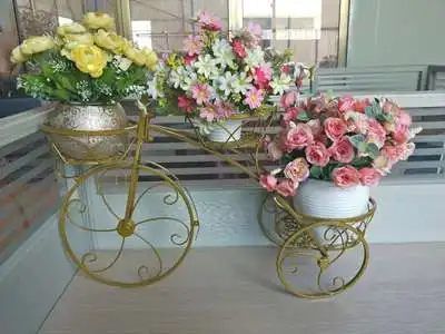 Europos stiliaus kaustytomis geležies dviračių gėlių stovas Dviračių Patalpų grindų vazonas stovi Kabantys krepšelį Dviračių mėgėjams