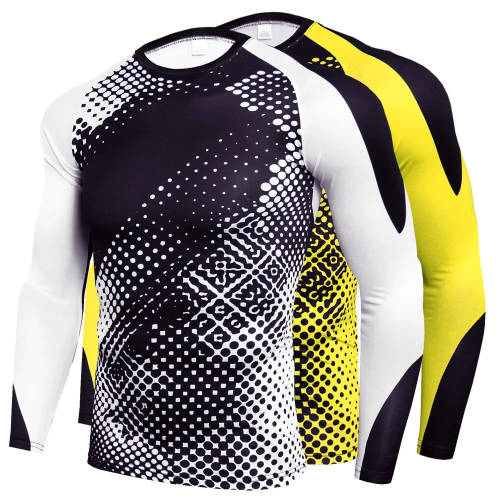 Ilgomis Rankovėmis Suspaudimo Marškinėliai Vyrams Quick Dry Sporto Marškinėliai Fitneso Sporto Marškinius Vyras Treniruoklių Salėje, Lavinimo Triko žiemos 2020 m.