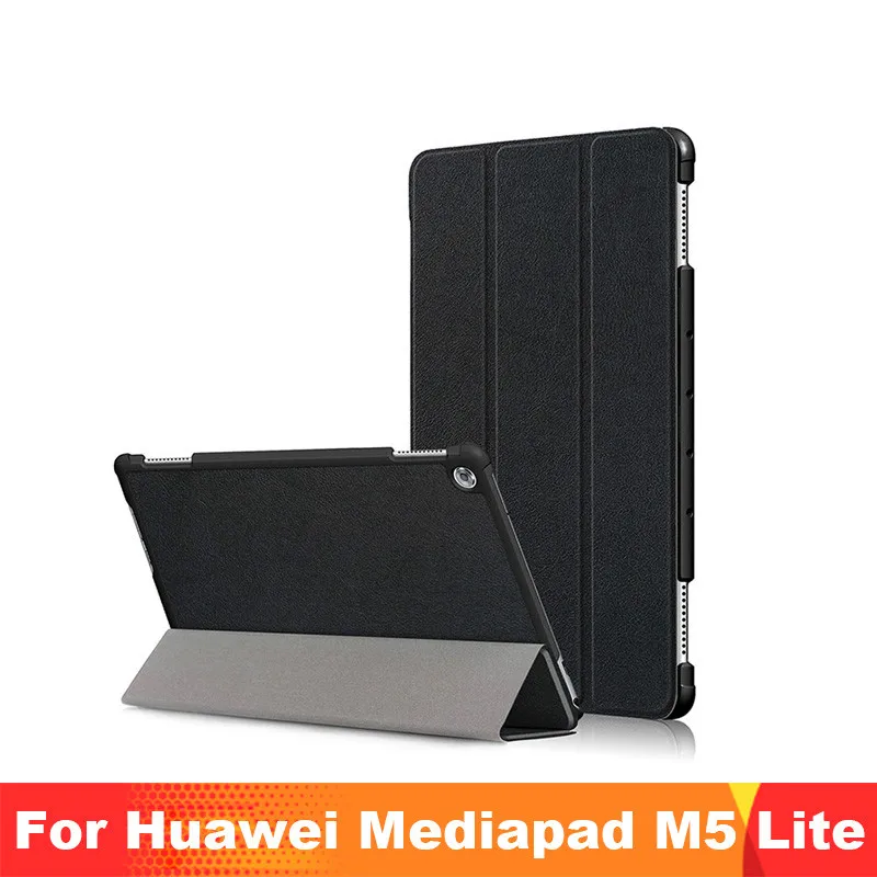Atveju, Huawei MediaPad M5 Lite 10 BAH2-W19/L09/W09 Ultra Plonas Pu Odos Smart Stovėti Padengti Media Mygtukai M5 Lite 10.1