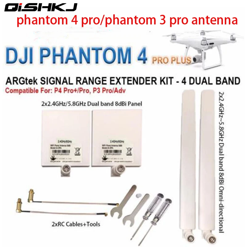 DJI Phantom 4 pro Antenos Komplektas 2.4 G 5.8 G Antena Range Extender rinkinys DJI Phantom 4 PRO+, 4 PRO/ADV, 3 PRO/ADV Įkvėpti drone 2