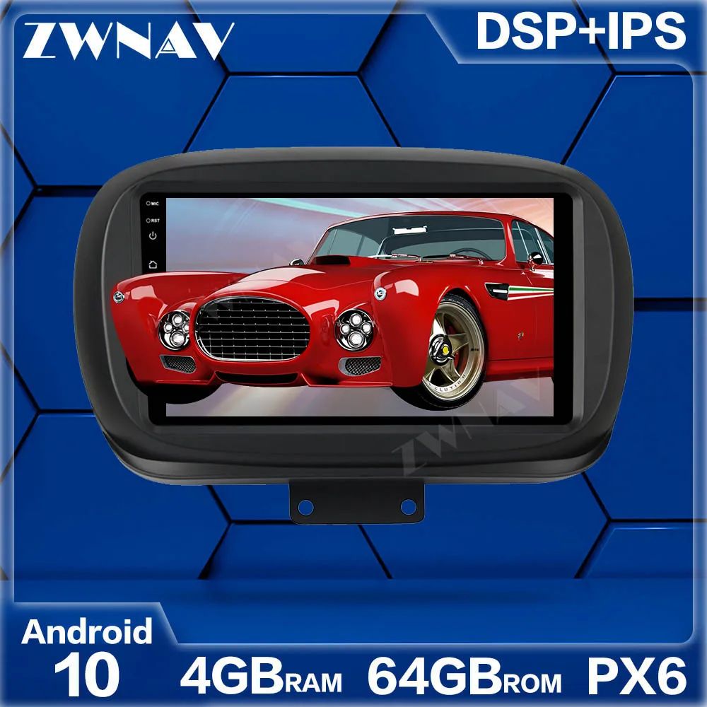 4+64 G PX6 Android 10.0 Automobilio Multimedijos Grotuvo Fiat 500X-2019 GPS Navi 