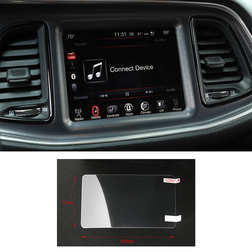 Išvengti Įbrėžimų Apsauginės Plėvelės GPS Navigacijos Nano kino Screen Protector Dodge Challenger Automobilį Interjero Aksesuarų 1pcs