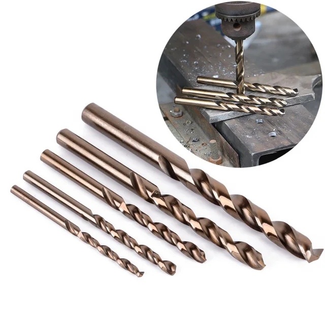 5VNT/Set Twist Drill Bits Nustatyti M35 Kobalto HSS ferramentas gręžimo Professional perforatorius staliaus darbai, Metalo Gręžimo Įrankis 4/5/6/8/10mm