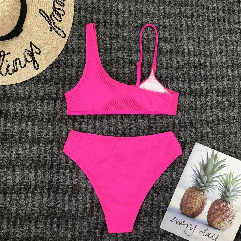 Hirigin Seksualių Moterų 2020 Naujas Bikini Komplektas Paplūdimio Tuščiaviduriai Iš Iškirpti Bikini Komplektas Aukšto Juosmens Diržas Push Up Kamšalu Monokini maudymosi kostiumėlį