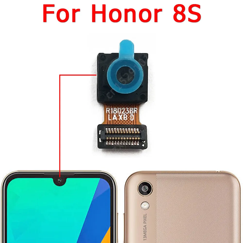 Originalą Huawei Honor 8S Priekiniai Galinio vaizdo atsarginę Kamerą Priekinės Pagrindinis Susiduria Mažos vaizdo Kameros Modulis Flex Pakeitimo Atsarginės Dalys