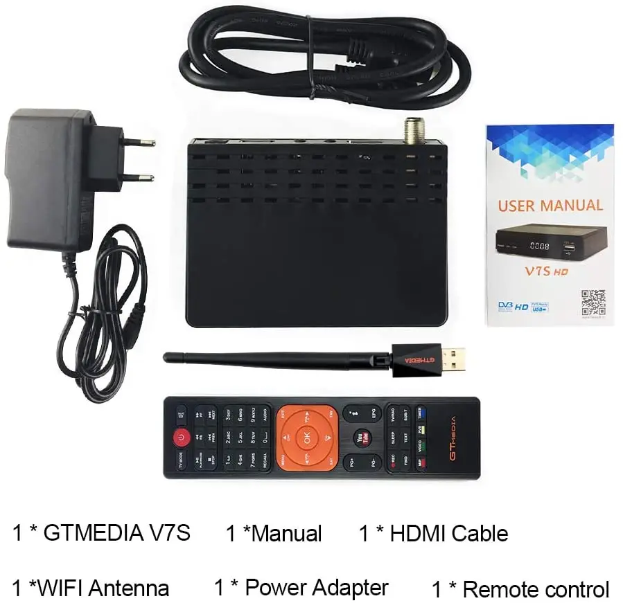 Karšto pardavimo Palydovinės TV Imtuvas Gtmedia V7S HD Receptorių su USB WIFI Paramos Ispanija RUSIJA DVB-S2 palydovinio Dekoderio PK X800 Nova