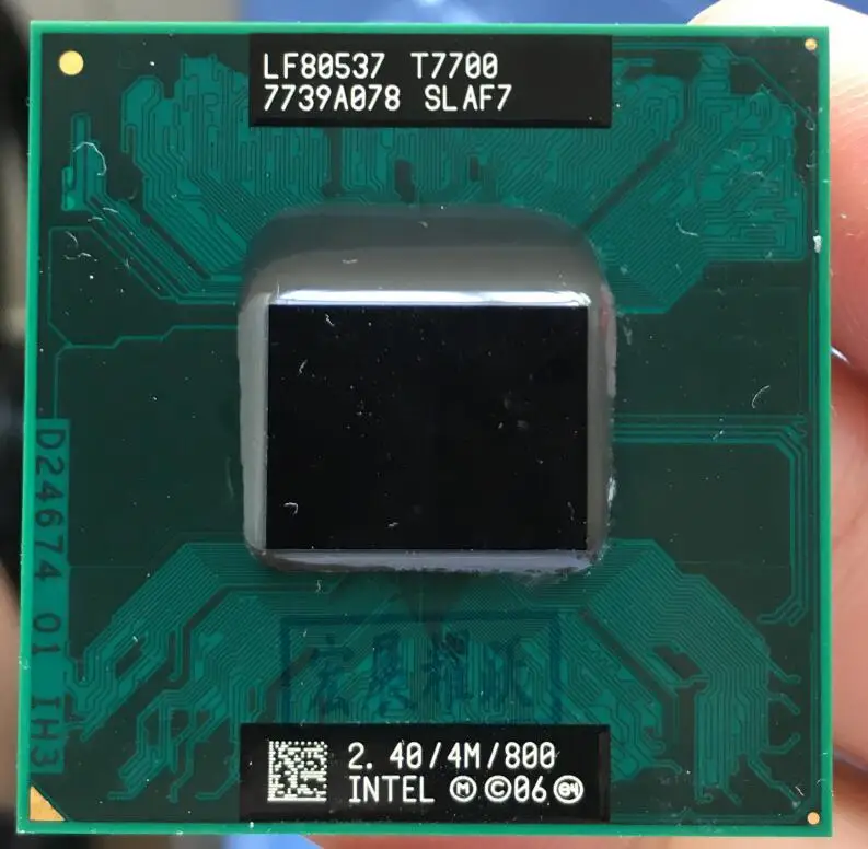 Intel Core 2 Duo T7700 notebook Laptop CPU procesorius PGA 478 cpu veikia