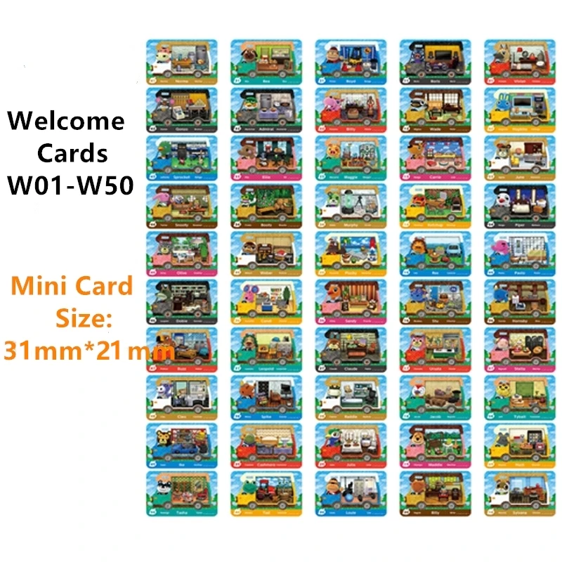Serija 1 2 3 4 100vnt Gyvūnų Kirtimo Mini NFC Gyventojai Žaidimas Kortelės ACNH Ntag215 Žymes Sveiki Korteles NR Įjunkite Wii U