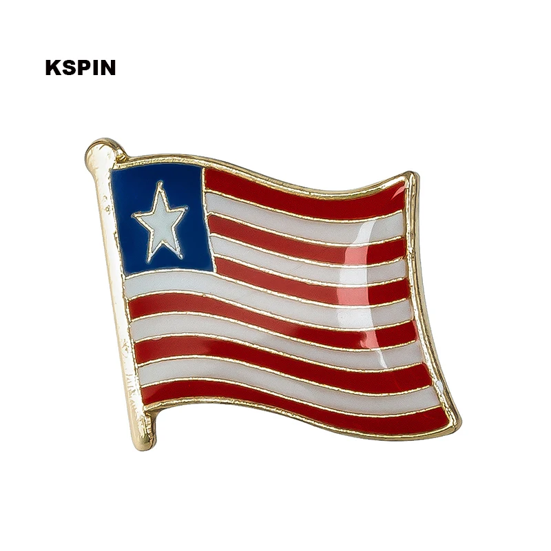 Liberijos vėliava pin atlapas pin ženklelis 10vnt daug Sagė Piktogramos KS-0104