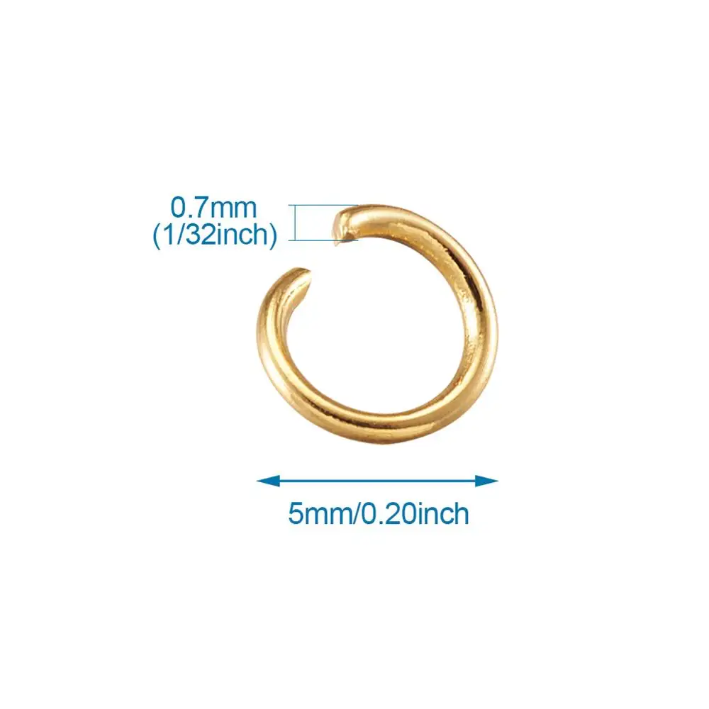 200pcs 304 Nerūdijančio Plieno, Šokinėti Žiedai Aukso Atidaryti Šuolis Žiedai Split Žiedai 