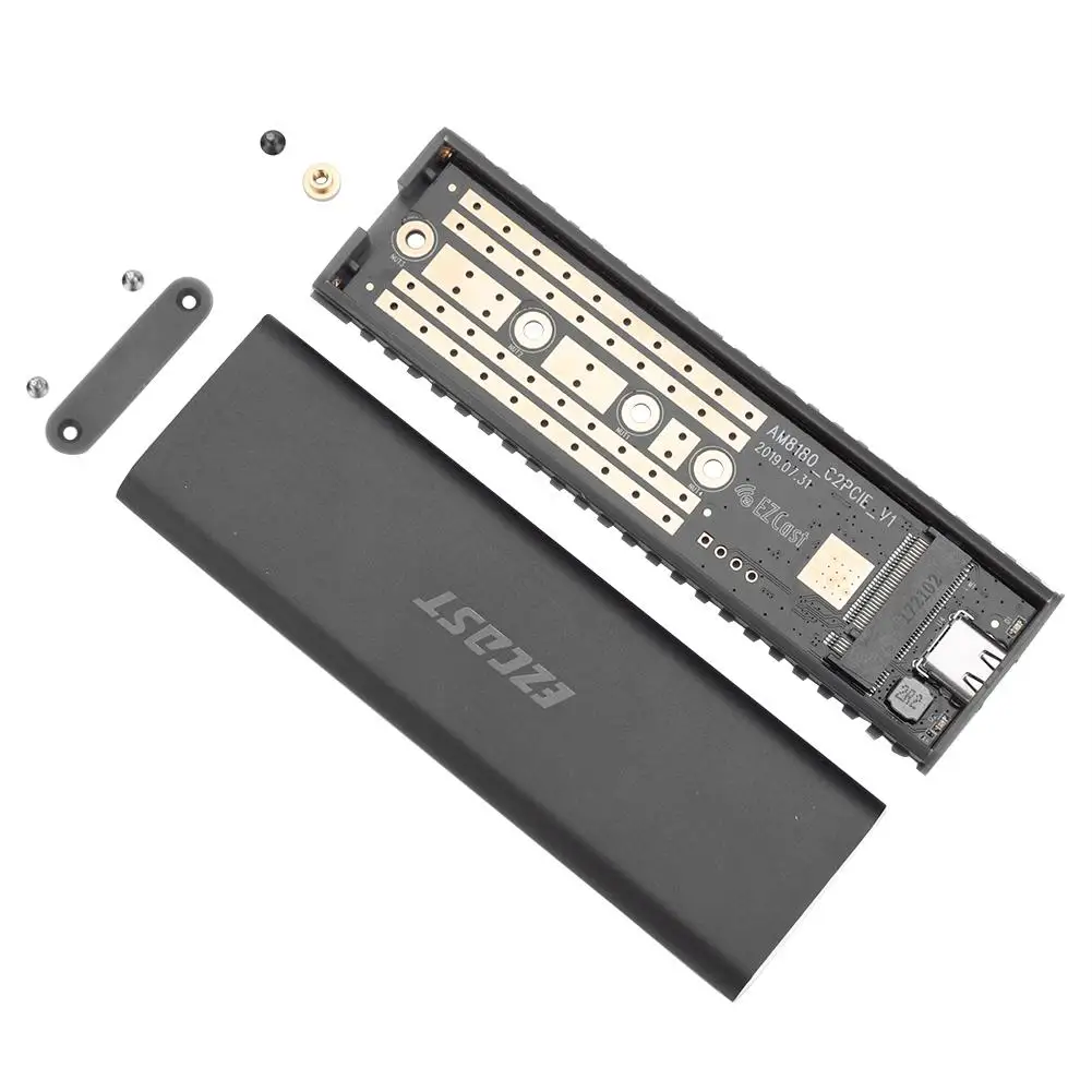 M2 SSD HDD Atveju NVME PCIe Standžiojo Disko Gaubto M. 2 USB C Tipo 3.1 GEN2 Klavišą M Sąsajos SSD Adapteris Aliuminio Lydinio Korpuso