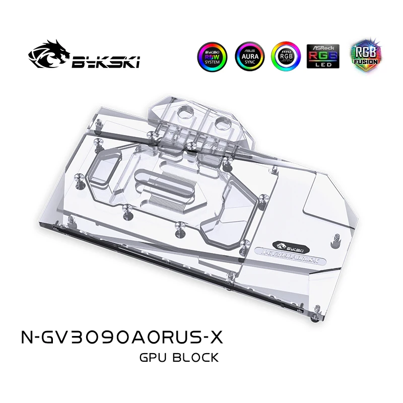 Bykski N-GV3090AORUS-X GPU Vandens Aušinimo Blokas Gigabyte RTX3090 3080 AORUS Grafikos Kortelės, VGA Aušintuvas 5V A-RGB/12V RGB