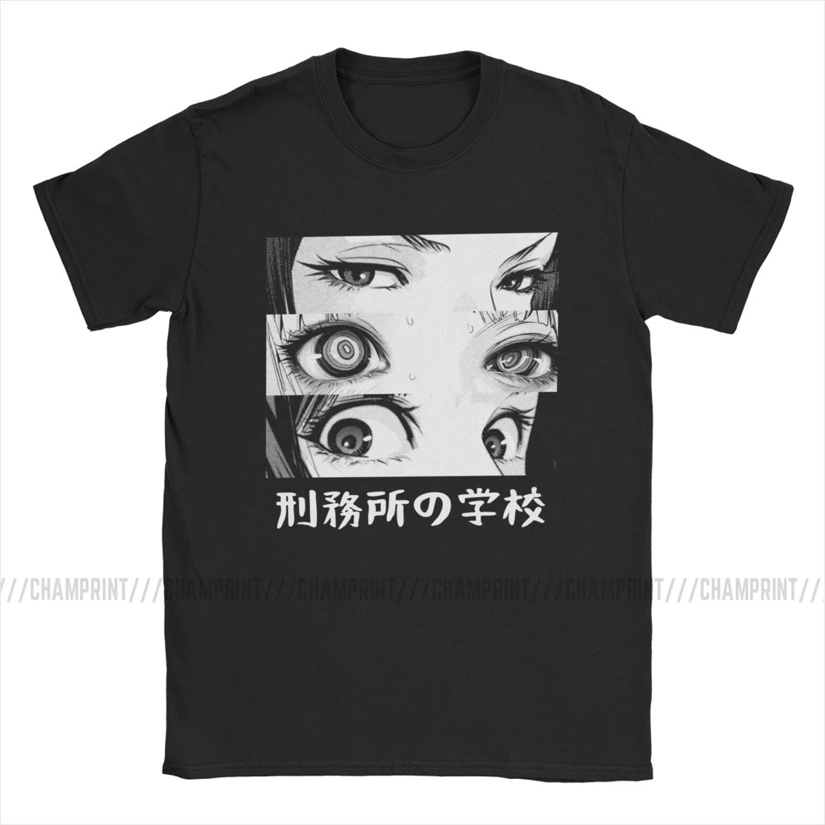 Kalėjimo Mokyklos Akis Liūdna Japonų Anime Estetikos Vyrų T Marškinėliai Atsitiktinis Tees Trumpas Rankovės Įgulos Kaklo T-Shirt Spausdinimas Viršūnės