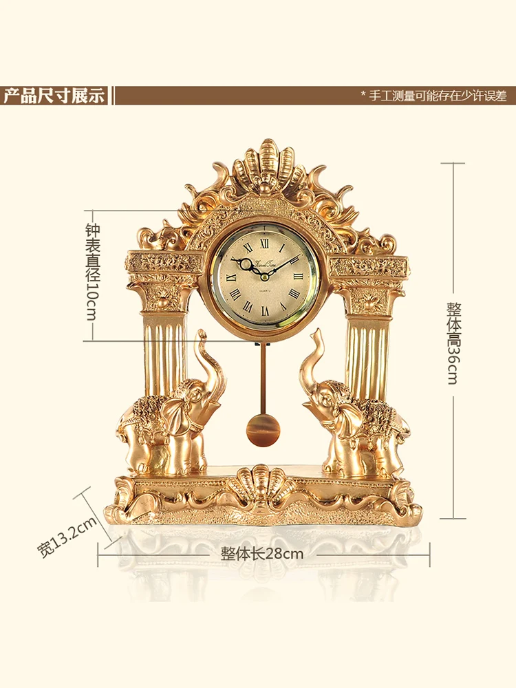Europos Stiliaus Kambarį Laikrodis Dramblys Laikrodis Pasisekė, Town House Apdailos Retro Mados Kūrybos Didelis Darbastalio Retro laikrodis