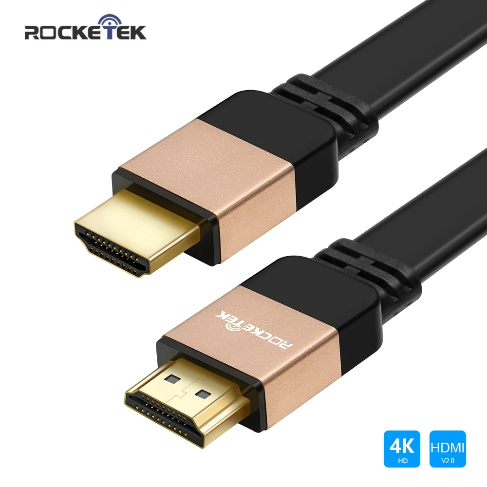 Rocketek HDMI-suderinama su HDMI-suderinamą kabelį 2.0 4k 3D 60FPS HD TV LCD Nešiojamas PS3 Projektorius, Kompiuteris 0,5 m 1m 1,5 m