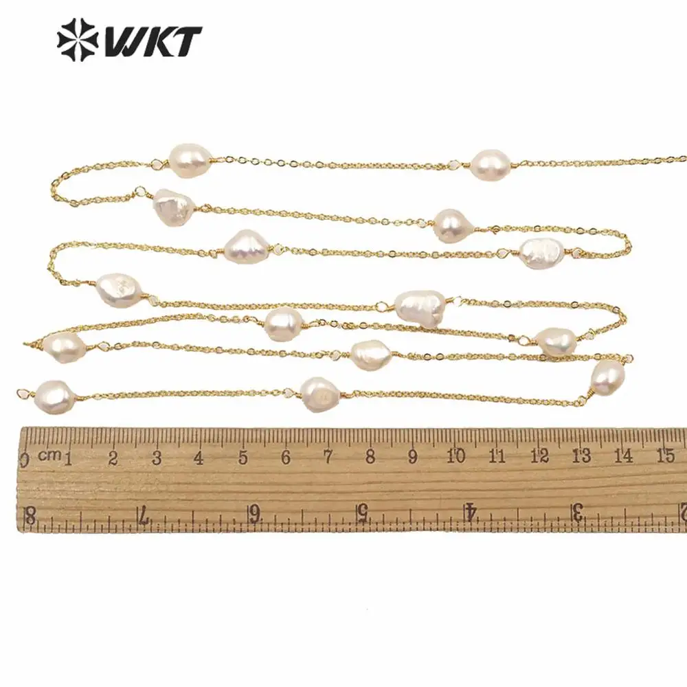 WT-RBC164 Puošnus, aukštos kokybės natūralių gėlavandenių perlų grandinė moterys, karoliai, apyrankės perlų grandinė 