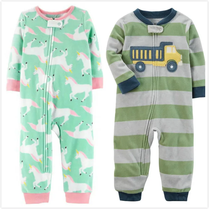 Kūdikių drabužiai vienaragis vilnos bebes jumpsuit žiemos naktiniai marškiniai, pižamos kūdikiams, kūdikių berniukų drabužiai bamblys baby girl rompers aukštos apykaklės 9-24m