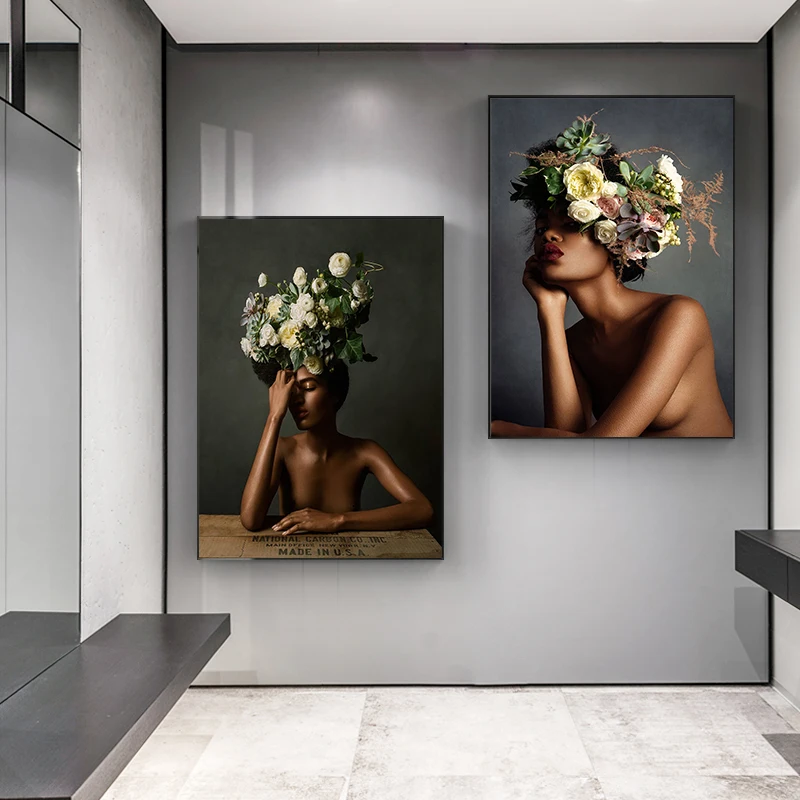 Abstraktusis Menas, Gėlių, Augalų Moteris Drobė Paveikslų, Plakatų ir grafikos Cuadros Sienos Meno Kambarį Namų Dekoro (be Rėmelio)