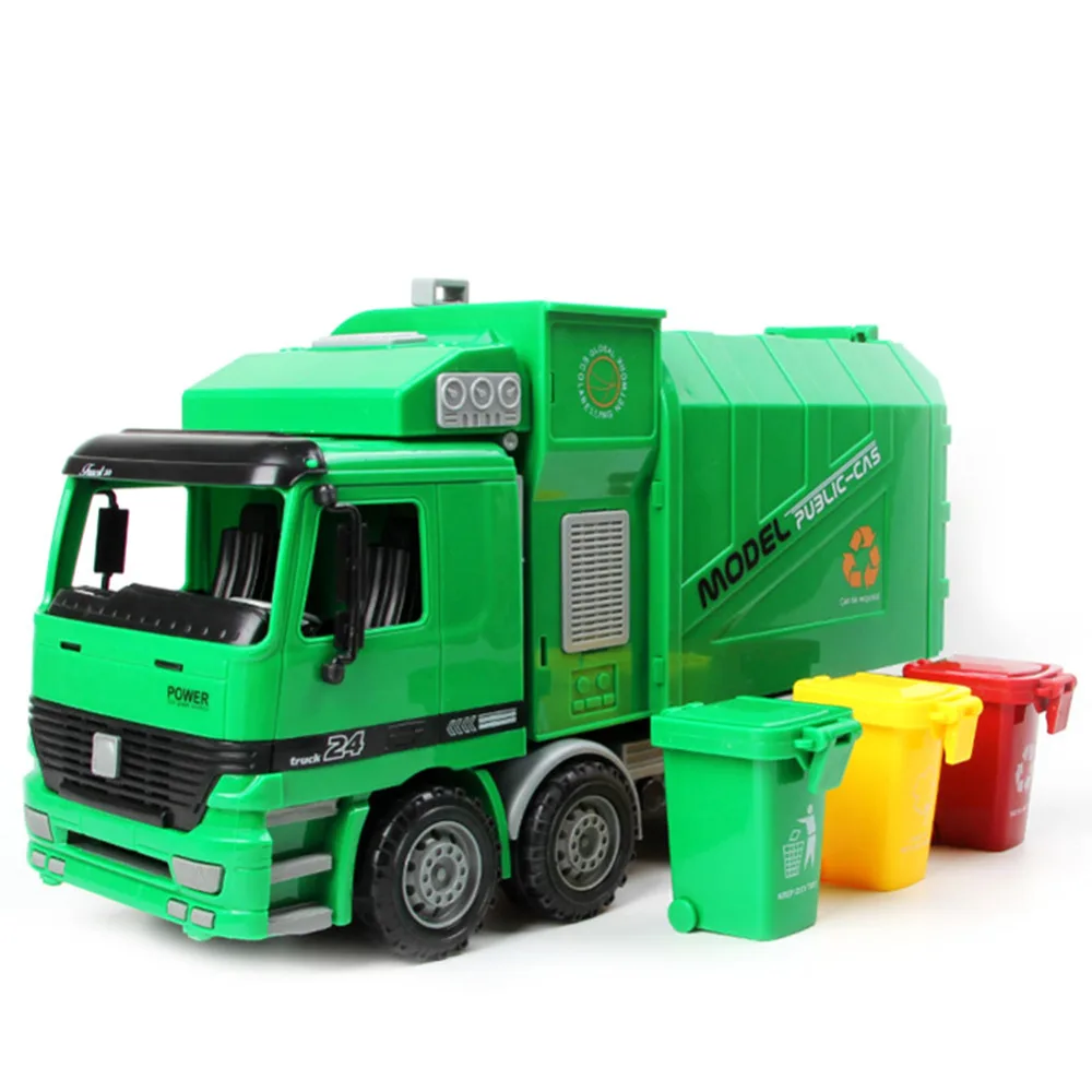 Karšto pardavimo 1pc 1:22 Didelė Vaikų Modeliavimas Inercijos šiukšliavežis Sanitarijos Automobilį Žaislas, Vaikas žaislai Didmeninė