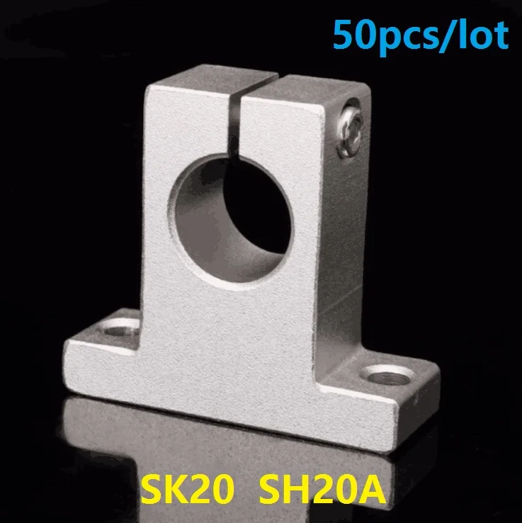 50pcs/daug SK20 SH20A 20mm linijinis guolis geležinkelių linijinis veleno atraminiais guoliais 3d spausdintuvas