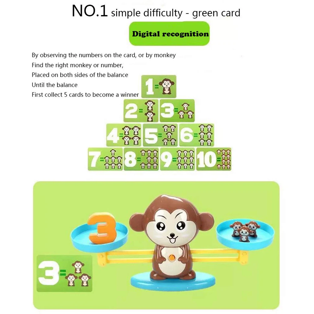 Beždžionė Skaitmeninis Balansas Masto Žaislas Ankstyvo Mokymosi Balanso Vaikų Nušvitimą Skaitmeninis To ir Atimties Matematikos Svarstyklės Žaislai
