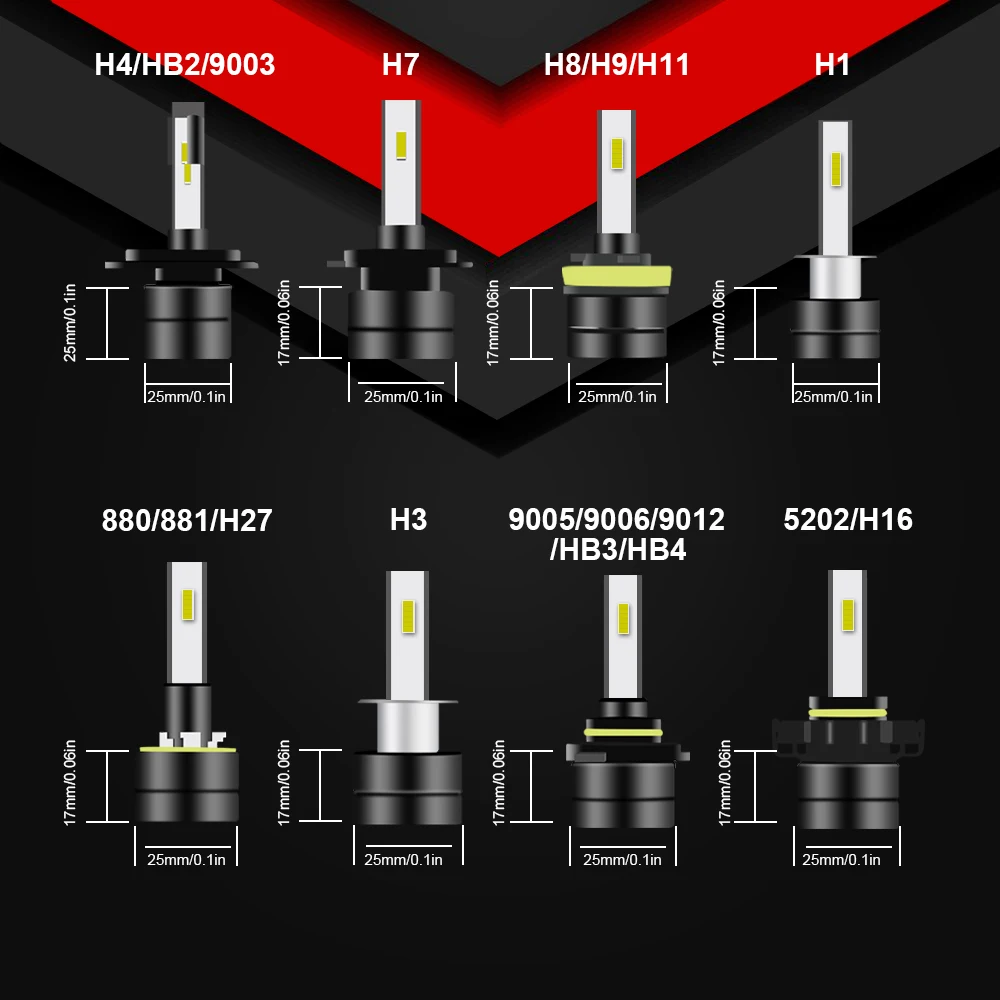 H4, H7, H11 H1 Automobilių LED Žibintų Lemputės 60W HB4 9005 9006 H27 H3, HB3 H8 H13 5202 SPT Super Mini Priešrūkinis Žibintas Žibintai 6000K 12V 8000LM