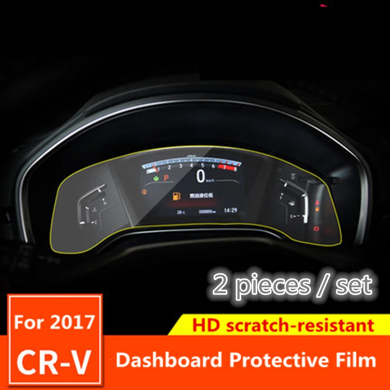 2 VNT Honda CR-V CRV 2017 2018 Automobilio prietaisų Skydelyje lipdukas, Ekrano apsauginės plėvelės Priemonė stalas Raštas Kino priedai