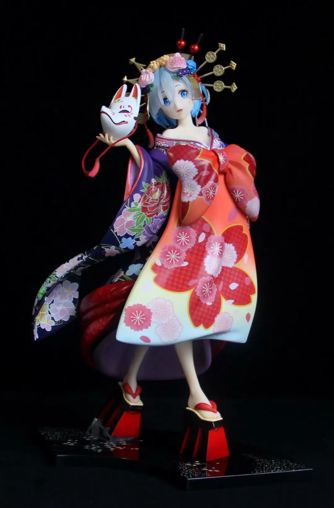 Re:ZERO Pradeda Gyvenimą Kitoje Pasaulio Rem Kimono Oiran padaryti uchu PVC Veiksmų Skaičiai žaislų Kolekcijos Lėlės Modelio Dovana