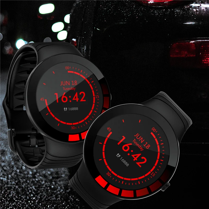 Smart Žiūrėti E3 vyrų Vandeniui IP68 Oras ekranas Smartwatch Sporto Stebėti Širdies ritmą, kraujo spaudimą, kraujo deguonies sveikatos tracker