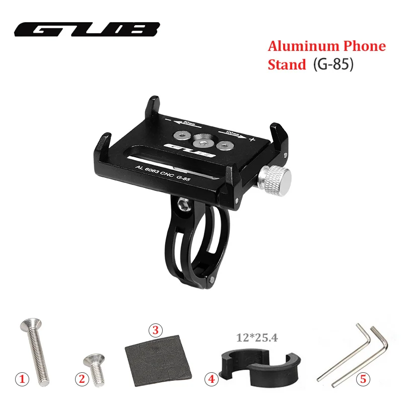 GUB G-85 G85 Reguliuojamas Universalus Dviratis Telefono Stovas 3.5-6.2 colių Smartfon, Aliuminio Dviračio Rankenos Laikiklis Laikiklis