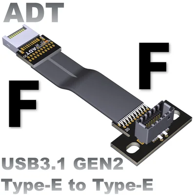 VDA-Link USB3.1 GEN2 Tipas-E, Tipas-E ilgiklis Vidaus USB 3.1 E Tipo Vyrų ir Moterų Kabelis w Varžtų Skyles Plokštėje