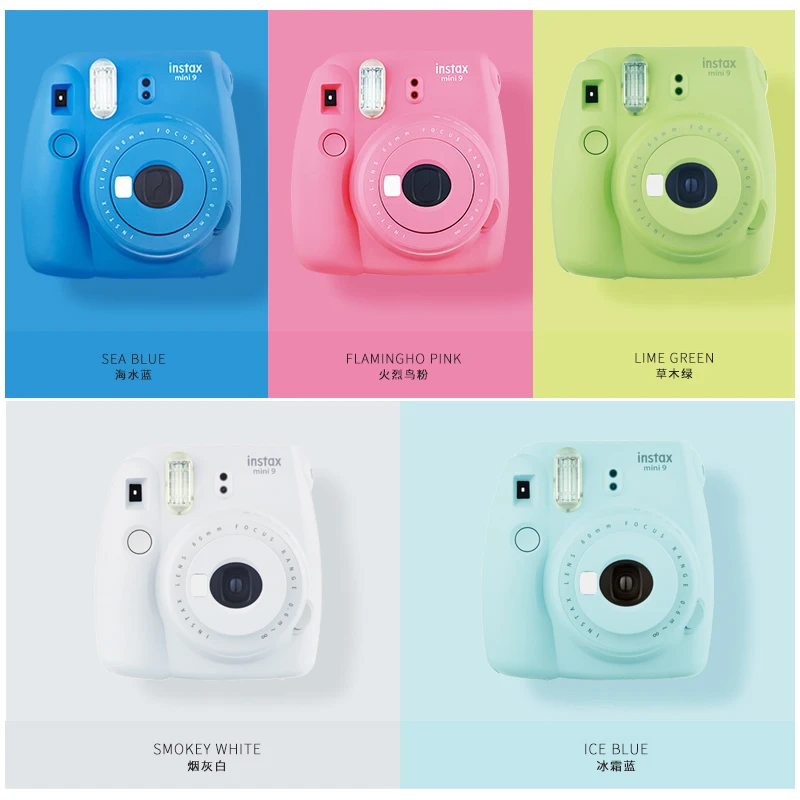 Už Fujifilm Instax Mini 9 Fotoaparato Momentinių Nuotraukų Fotoaparatą Mini9 vienkartiniai vaizdo foto spausdintuvas daug spalvų rinktis iš
