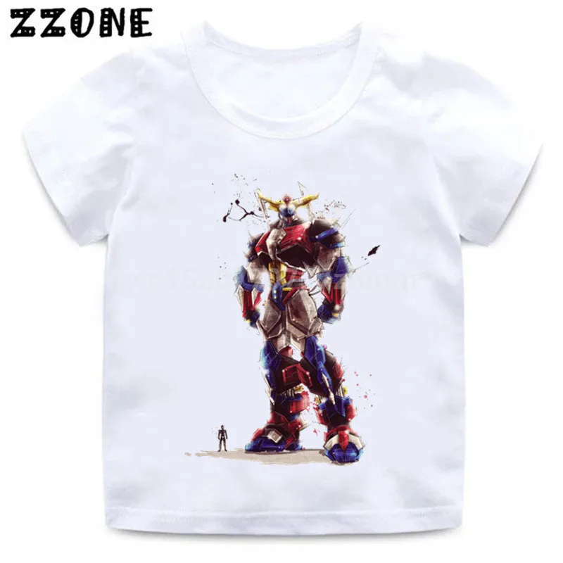 Berniukai/Mergaitės Japonų Robotas Grendizer Animacinių filmų Spausdinti marškinėliai Vaikams Laisvalaikio Juokinga, Drabužiai Vaikams, Vasaros Drabužių Kūdikių marškinėliai