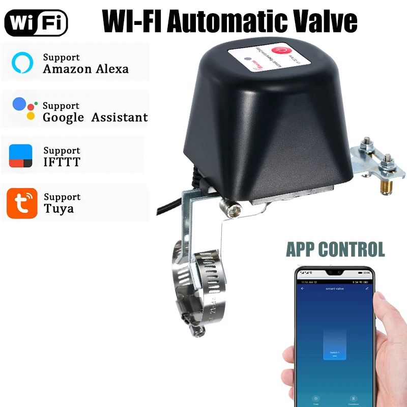 WiFi Auto Kontroliuoti Dujų/Vandens Vožtuvas Tuya App Nuotolinio Valdymo Vioce Valdyti Per Alexa Echo 