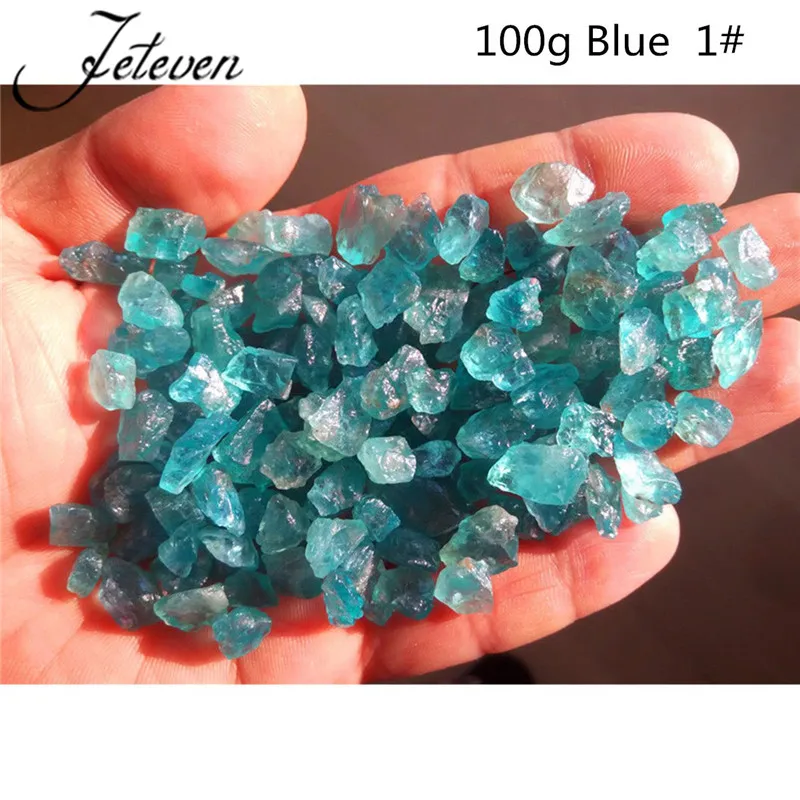100g 700-900pcs Mėlyna Žalia Apatite Krištolo Akmens Fizinis Joga Reiki Energijos Grubus Mineralinių Pavyzdys, 