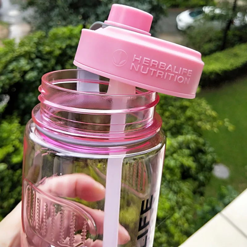 1000ml herbalife Mitybos prekės ženklo vandens butelis lauko BPA laisvos vietos, su dirželiu šiaudų Mitybos Užsakymą Maišytuvas sporto Butelis