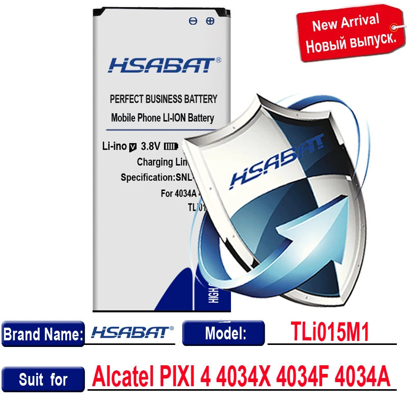 HSABAT 1980mAh Už Alcatel PIXI 4 4034X 4034F 4034A baterija TLi015M1 3.8 V Baterija