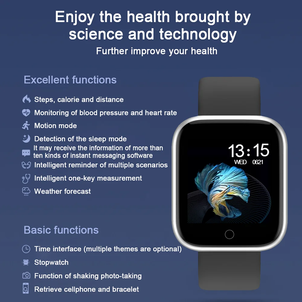 T80 Smart Watch Vyrai Moterys IP67 1.3 Colių Ekranas Širdies ritmo Monitorius Fitness Tracker KRAŠTŲ Sporto Smartwatch Su laisvų Rankų įranga Pk Iwo DTX
