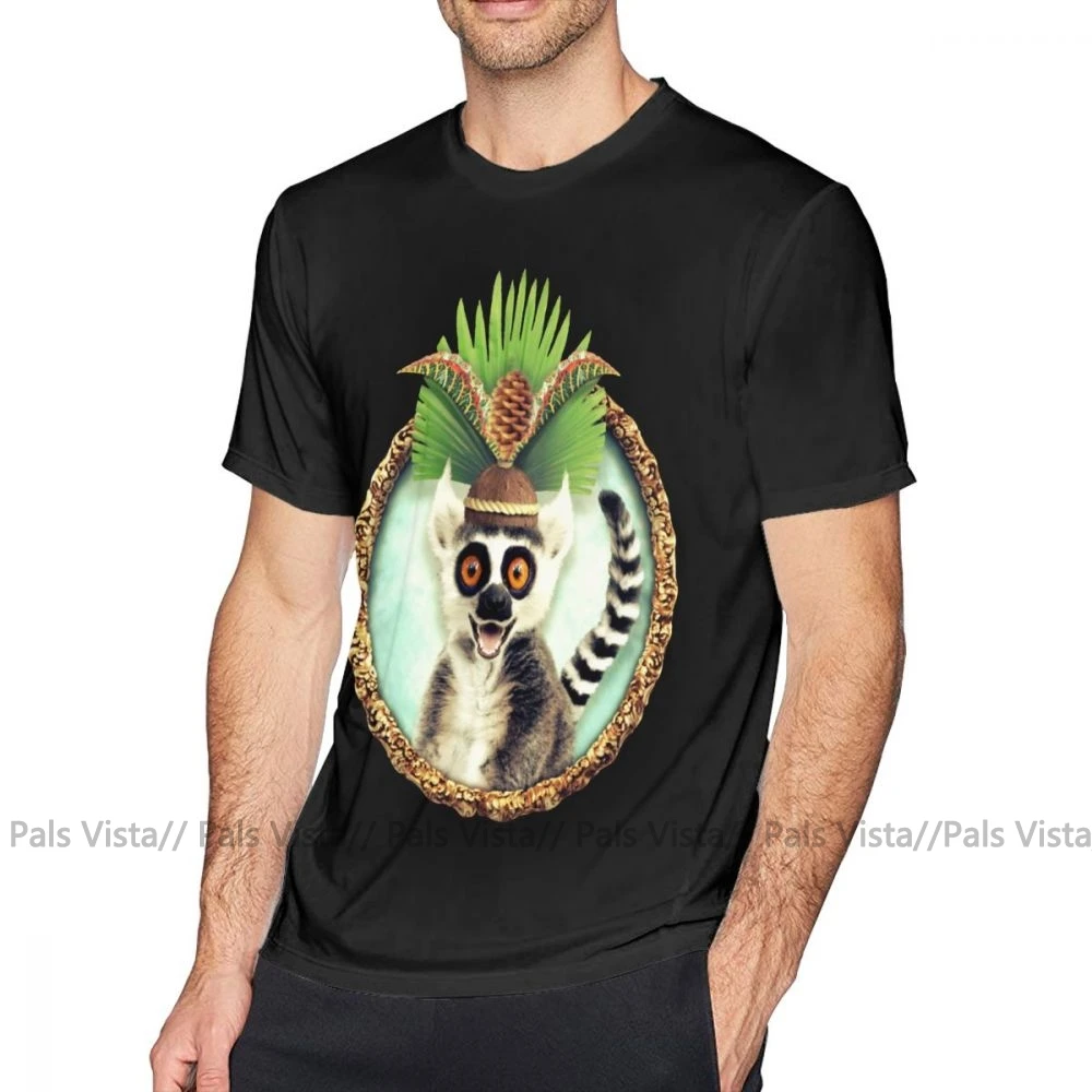 Lemur Marškinėliai King Julian T-Shirt Įdomus 100 Proc. Medvilnės Marškinėliai Vyrams trumpomis Rankovėmis, 6xl Spausdinti Vasaros Marškinėlius