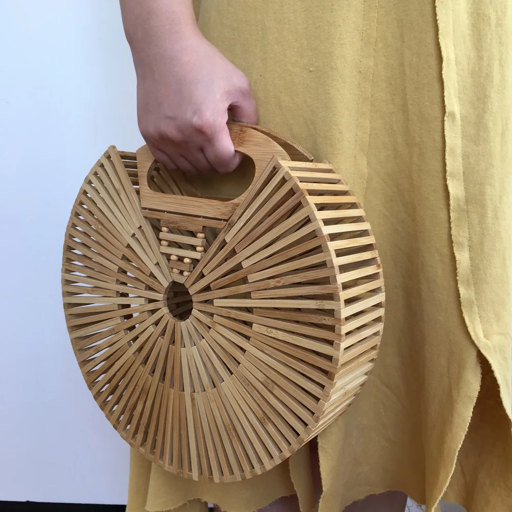 Bambuko Turas Rankinės Moterims 2019 Tuščiaviduriai Iš Vasaros Paplūdimio Krepšiai Rankų darbo Ponios Prabangos Dizaineris Tote Bag