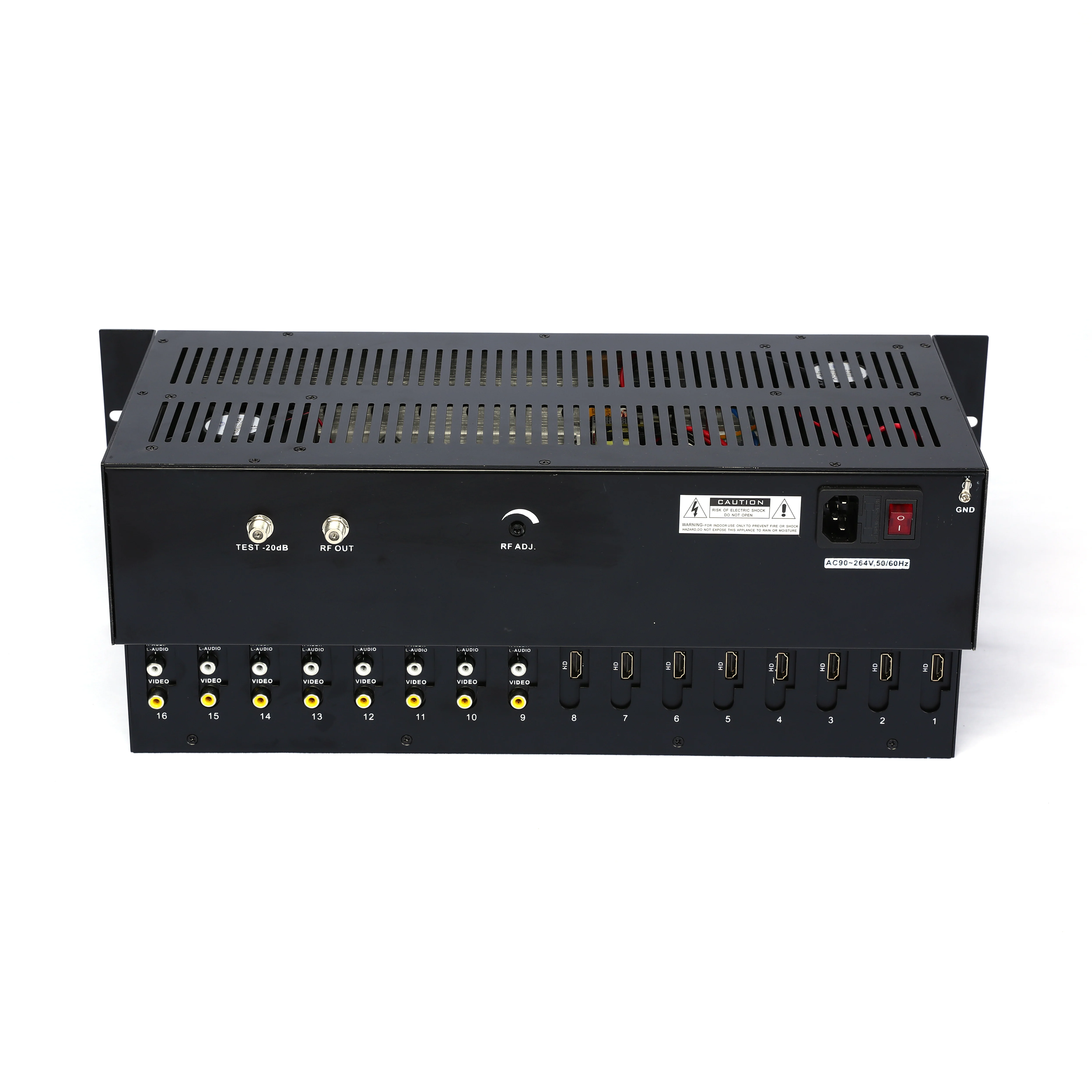 SKD2718 ATSC Moduliatorius 16 Kanalų HDMI 1080P Įvesties ATSC J. 83B RF Išėjimo / LAN, WIFI valdymas