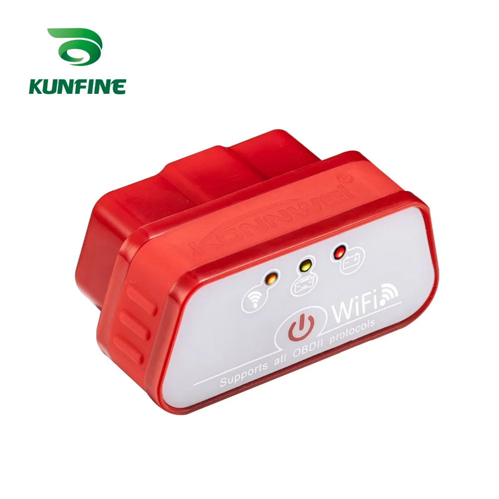 KUNFINE Super Mini KW901 WIFI ELM327-V1.5 ODB2 OBDII Automobilių Diagnostikos Skaitytuvas Priemonė, ELM 327 Kodas Skaitytojas Veikia 