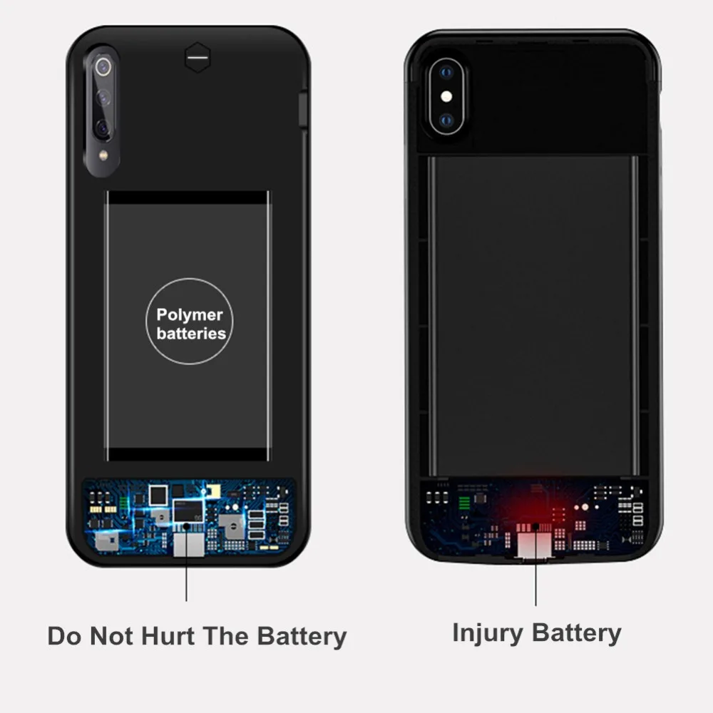 Aracei Už Xiaomi Mi 9 Baterijos Atveju 6800 Mah Išorės Baterija Atsargine, Įkroviklis, Dangtelis Pack Galia Banko Xiaomi Mi 9 Baterijos Atveju